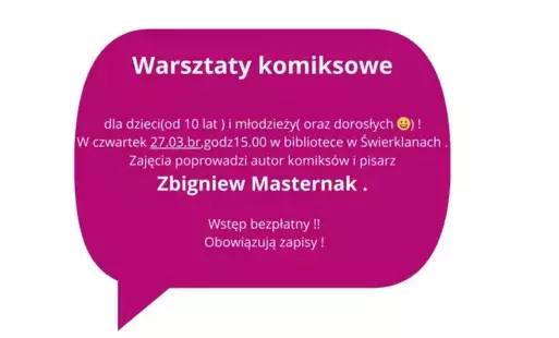 Zdjęcie do Warsztaty komiksowe !!!!